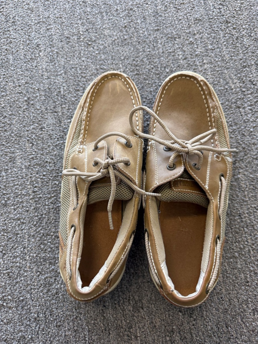 Margaritaville Men's Tan Lace-Up Boat Shoes